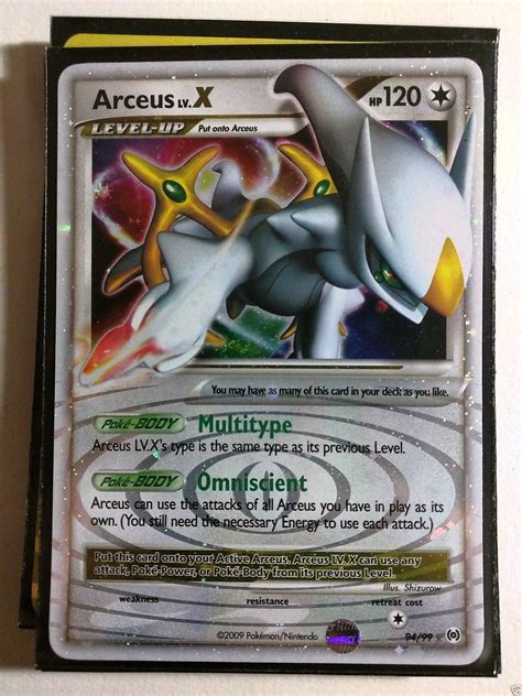 arceus lv x tcg